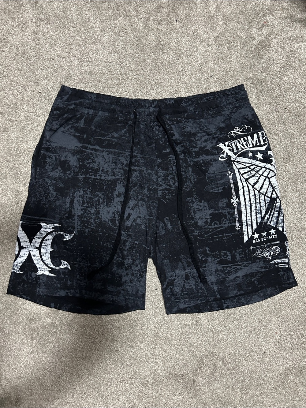 Vintage Xtreme Couture Baggy Affliction Style Sweat Shorts